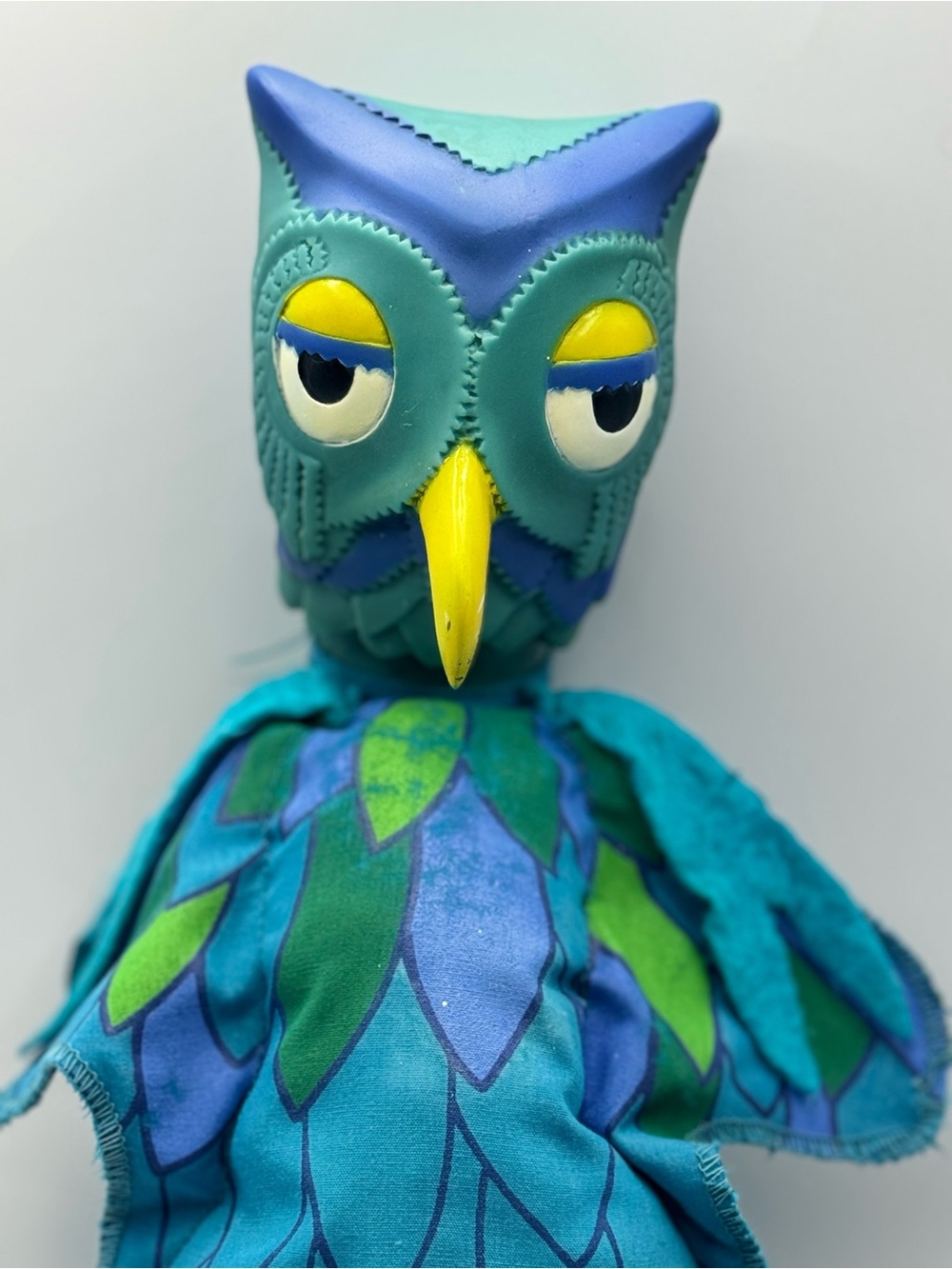 Vintage 1977 Ideal Mr. Rogers' Neighborhood "X The Owl" Stuffed Hand Puppet - Picture 3 of 15